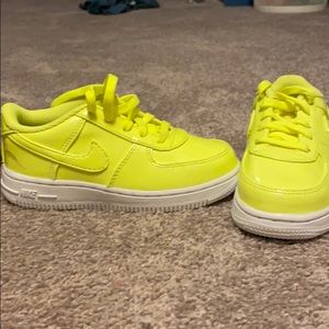 Nike yellow patent leather